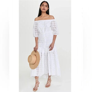 BRAND NEW Veronica Beard Cali Maxi Dress White